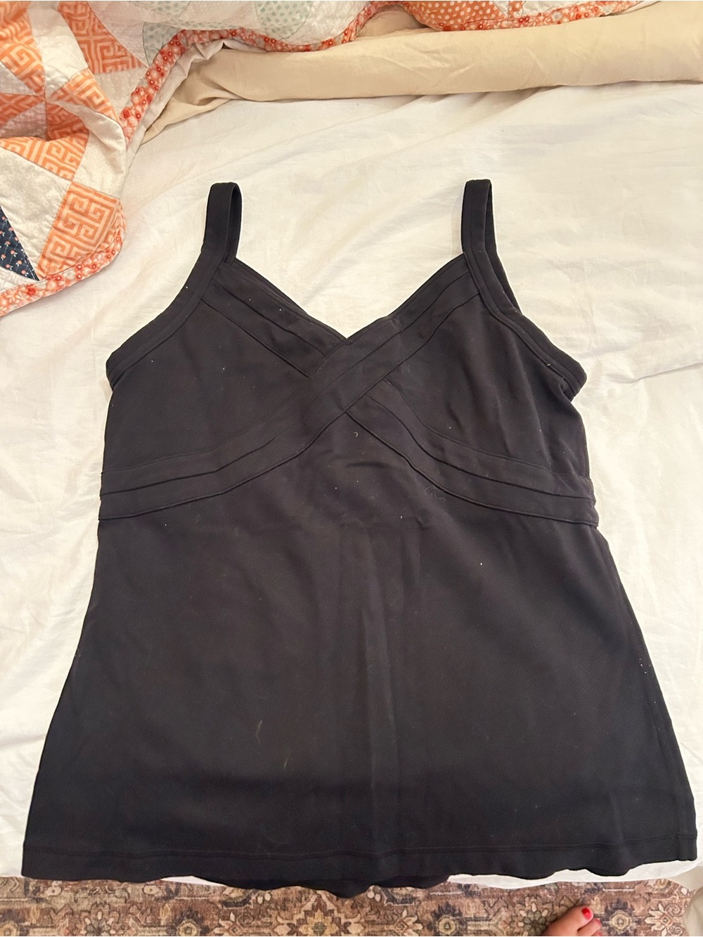 lululemon athletica Black V-Neck Strappy Tank Top